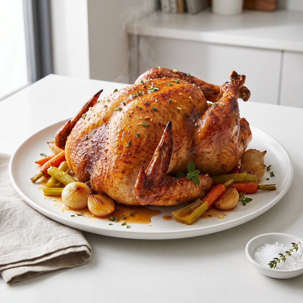 Maple-Glazed Roast Turkey with Gravy