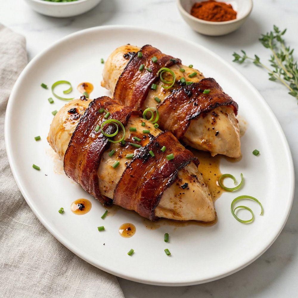 Bacon-Wrapped BBQ Chicken Breasts