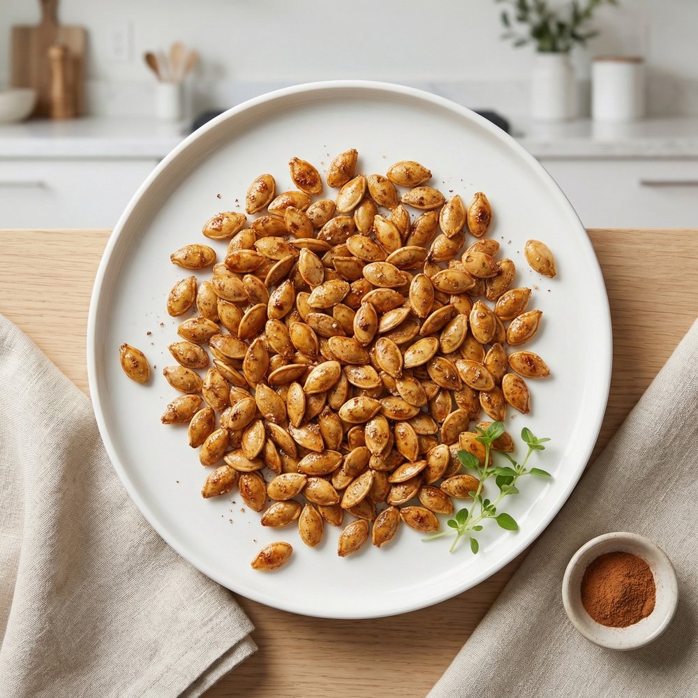 Spiced Maple Pumpkin Seeds
