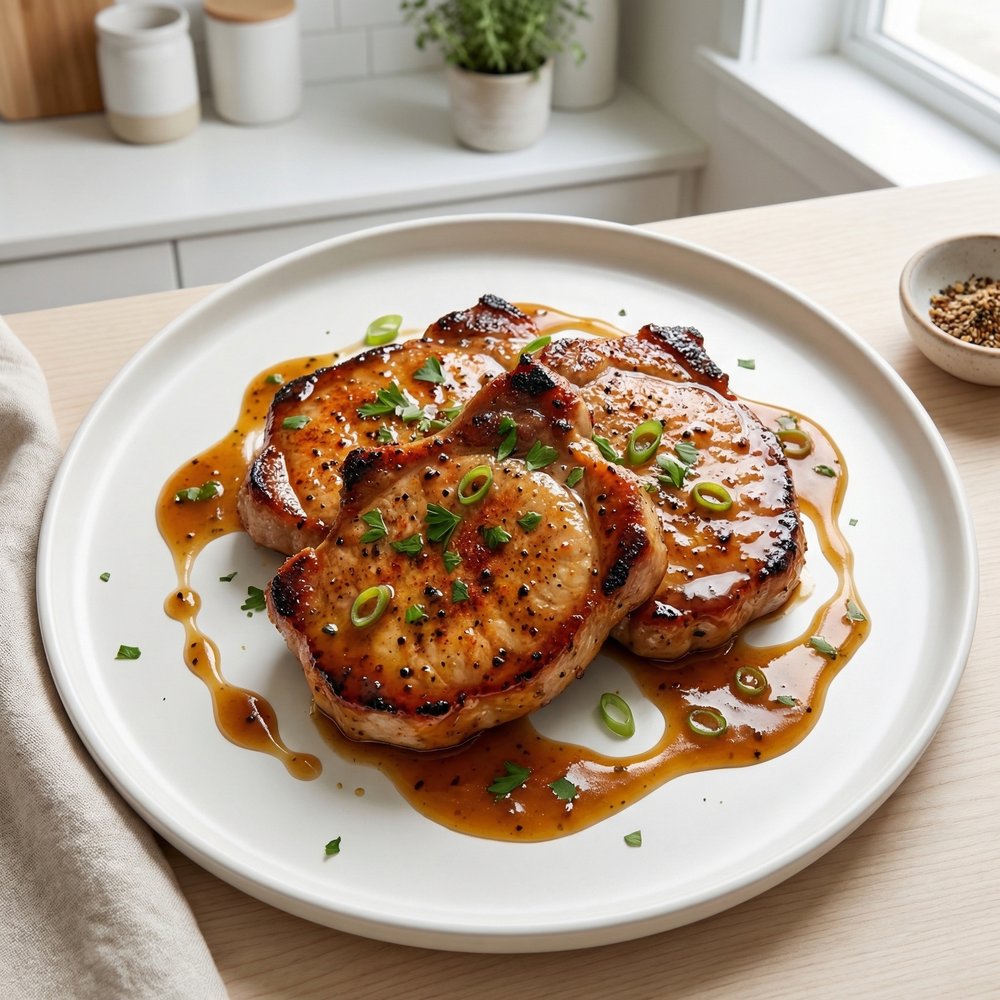 Maple-Mustard Glazed Pork Chops