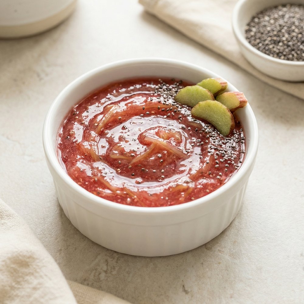 Quick Rhubarb Chia Jam
