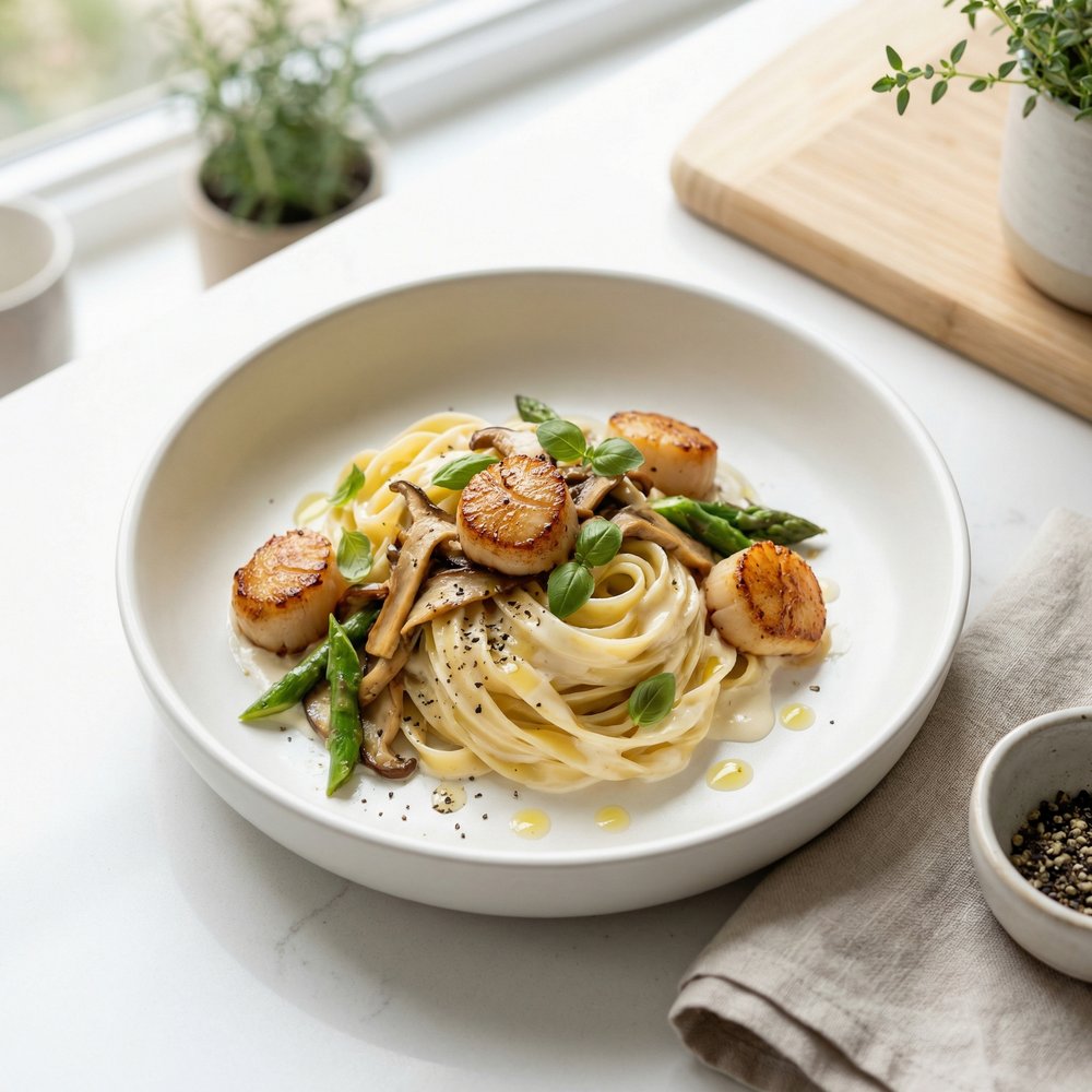 Mascarpone Scallops Pasta