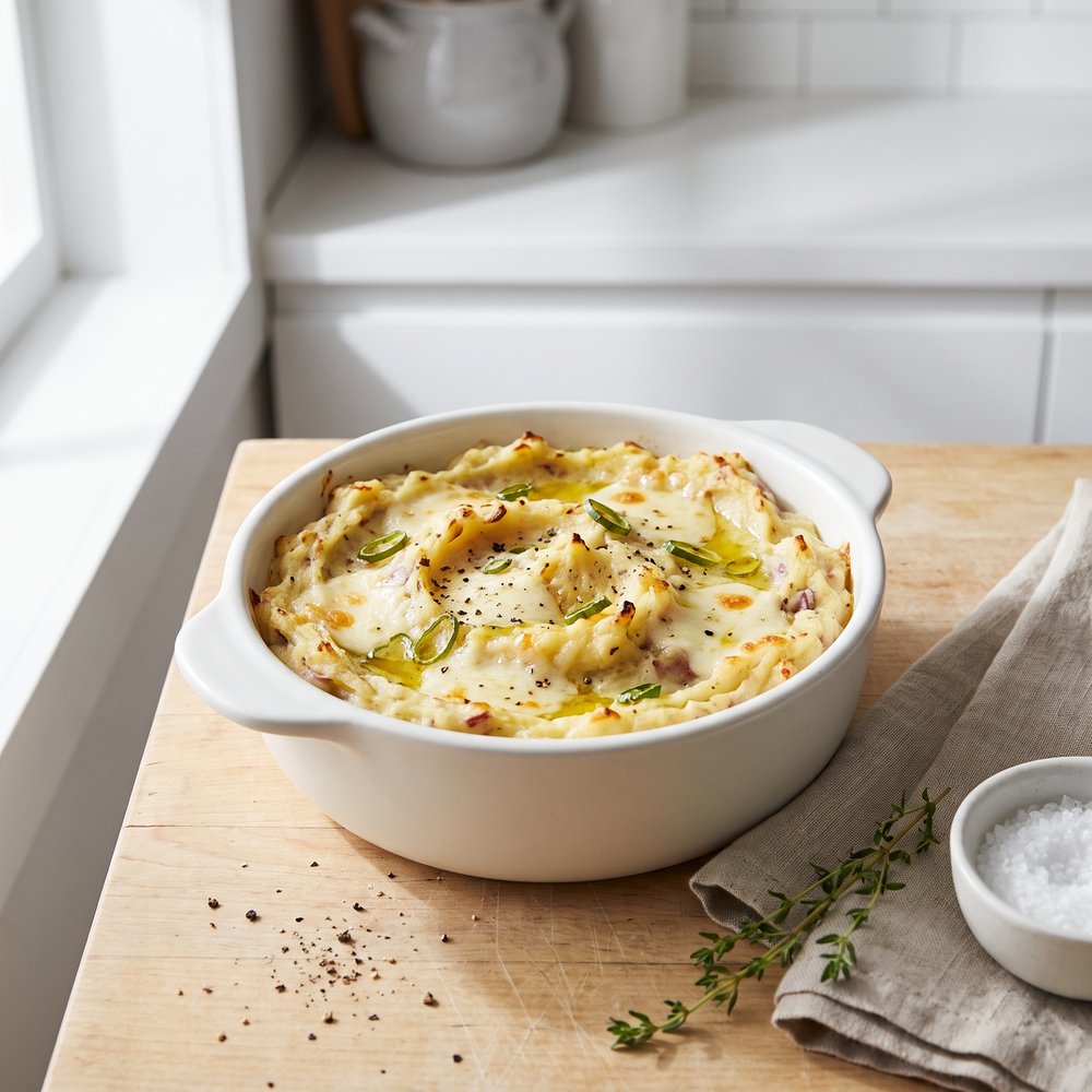Mashed Kohlrabi and Red Potato Bake