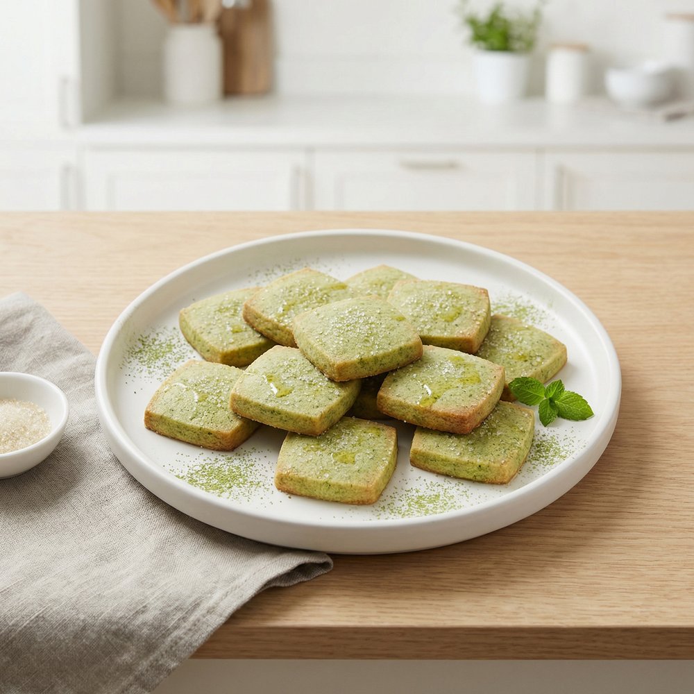 Matcha Green Tea Shortbread Biscuits