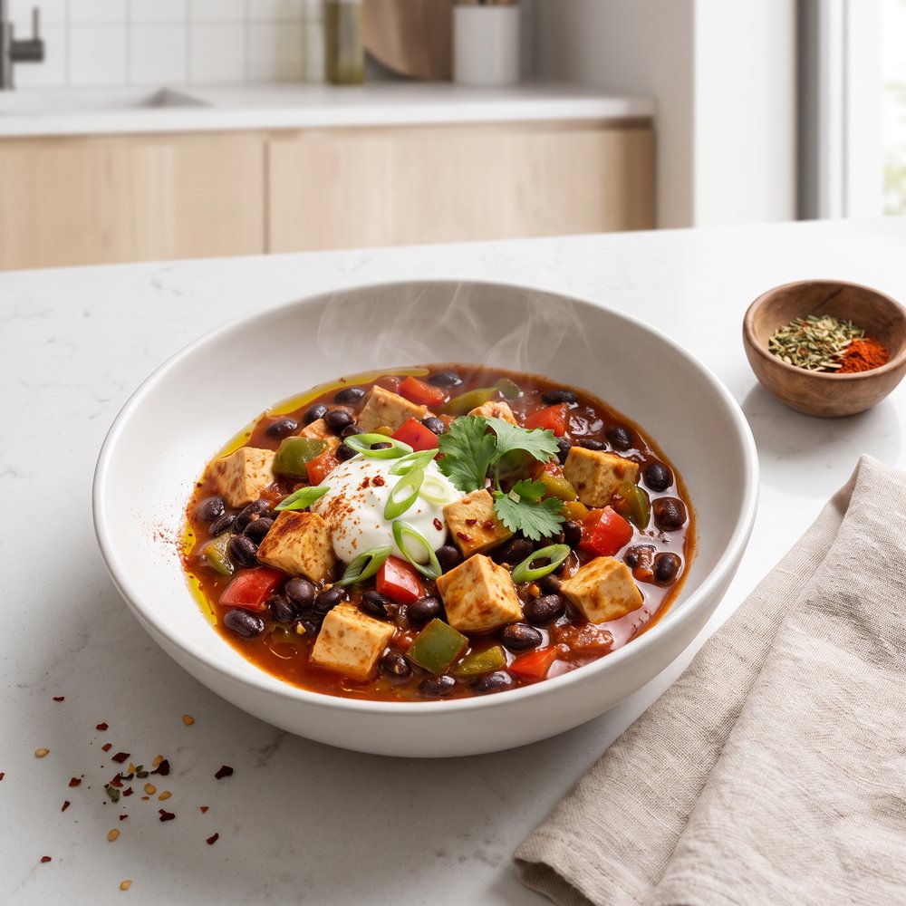 Meatiest Vegetarian Chili from Your Slow Cooker