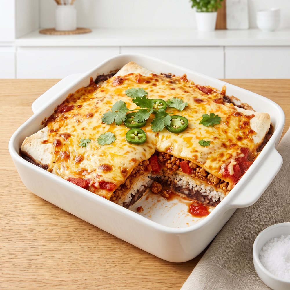 Meatless Burrito Bake Casserole