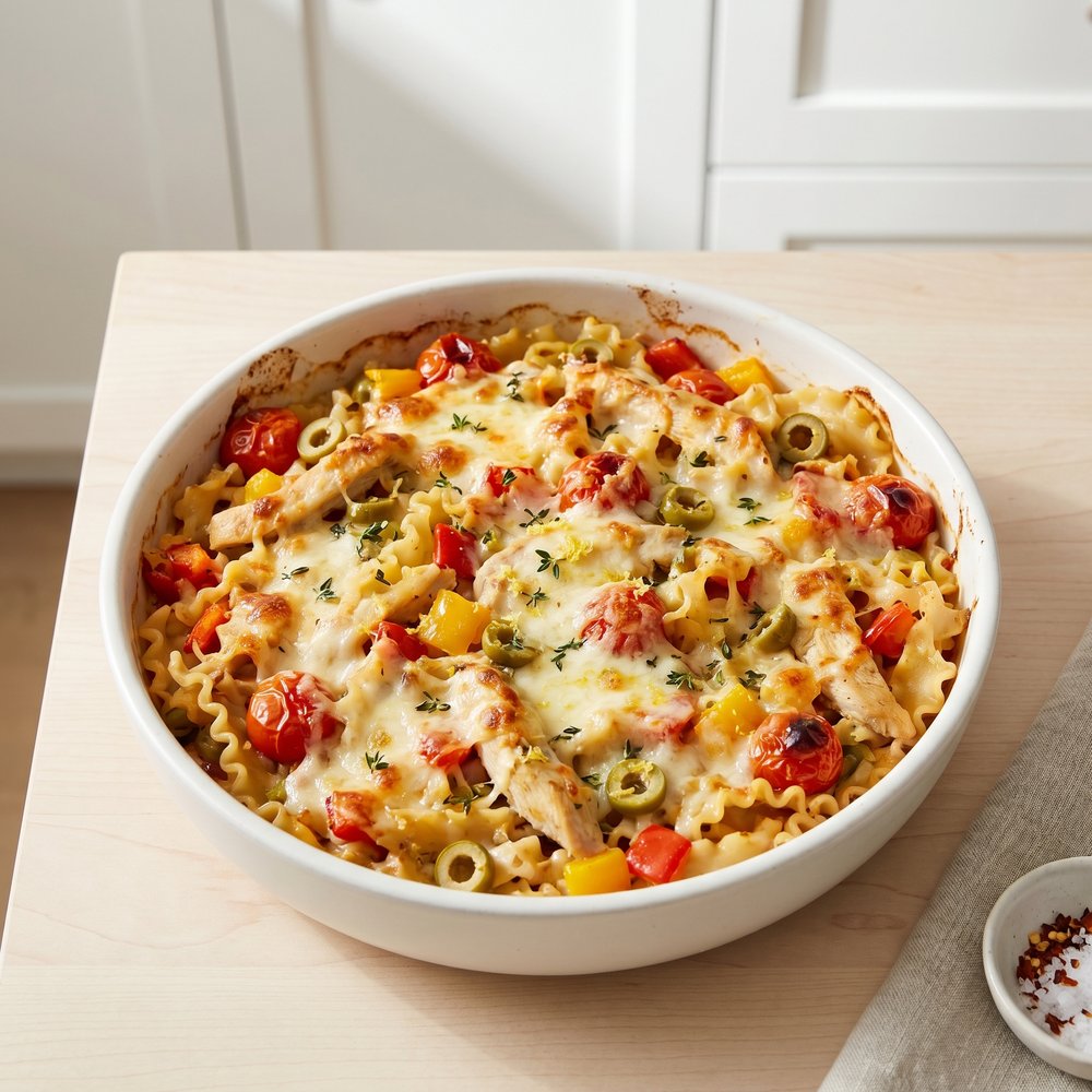 Mediterranean Chicken & Pepper Bake