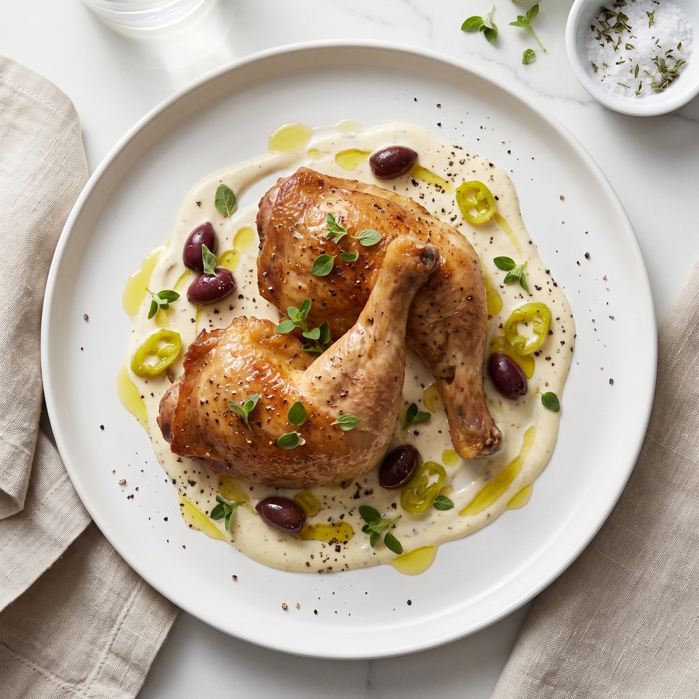 Mediterranean Chicken with Pepperoncini and Kalamatas