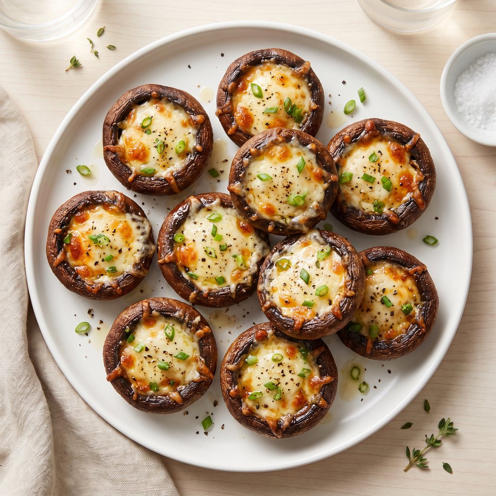 Megan's Cheesy Portobello Bites
