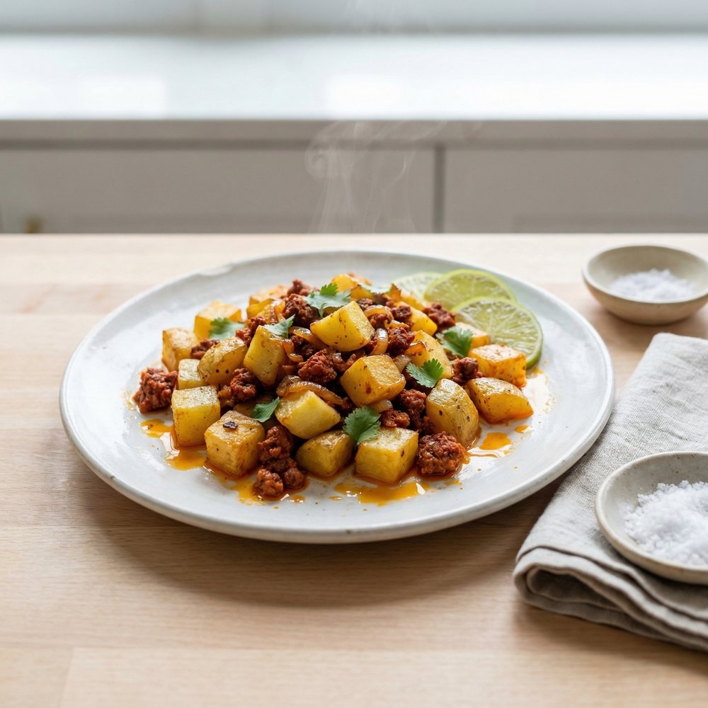 Papas con Chorizo (Potatoes with Mexican Chorizo)