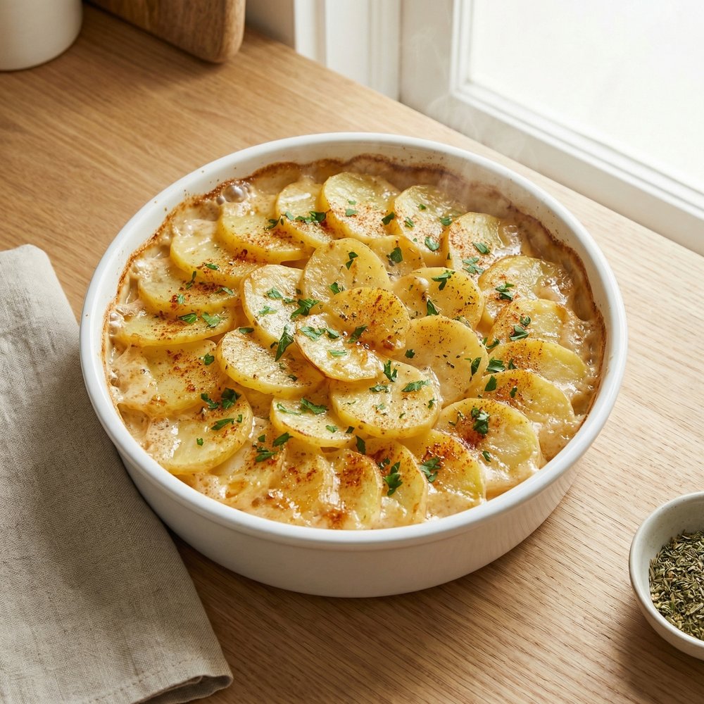Microwave Creamy Scalloped Potatoes