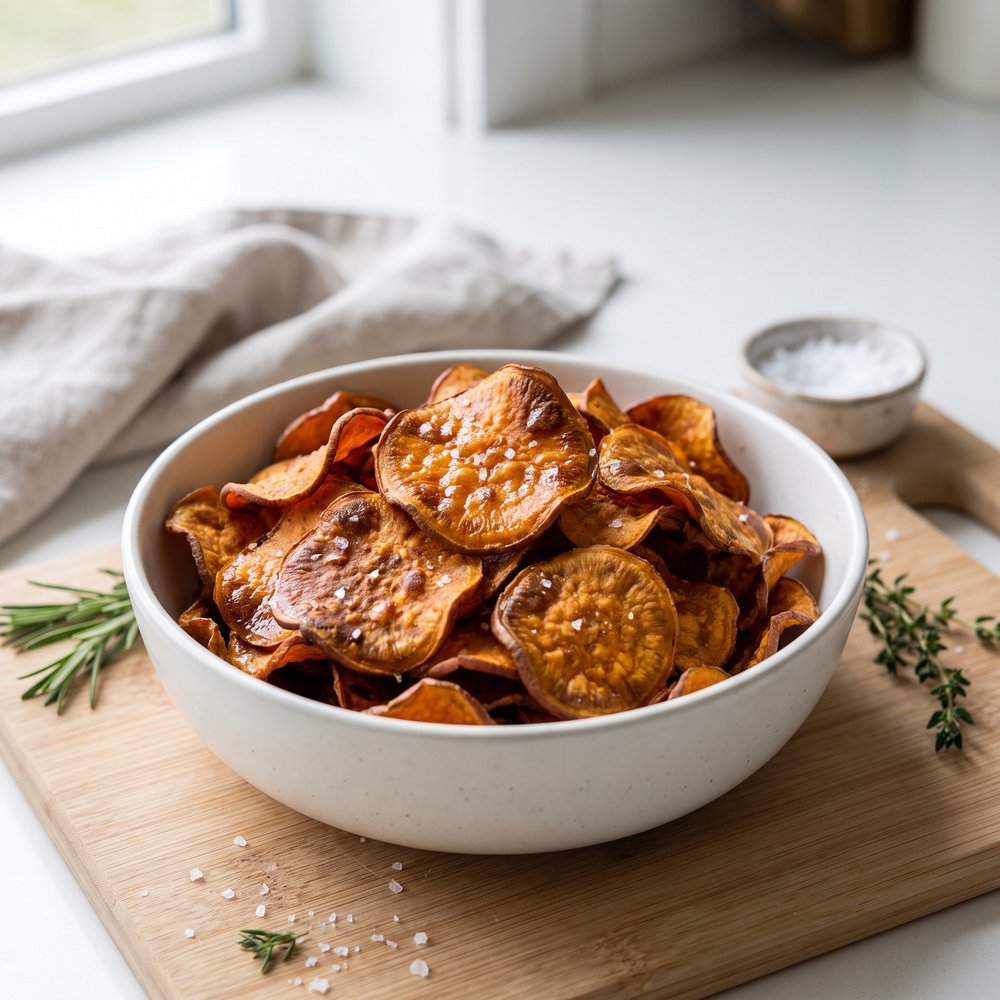 Microwaved Sweet Potato Crisps