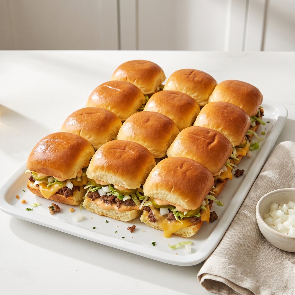 Mini Chopped Cheese Party Sliders