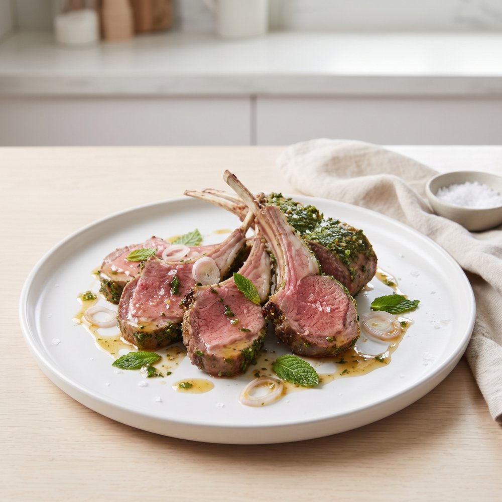 Mint Crusted Rack of Lamb