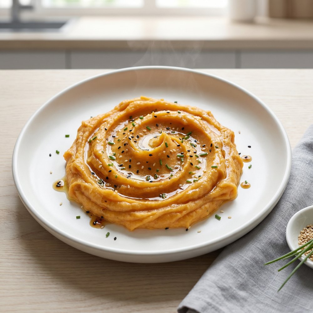 Mashed Sweet Potatoes with Miso Butter