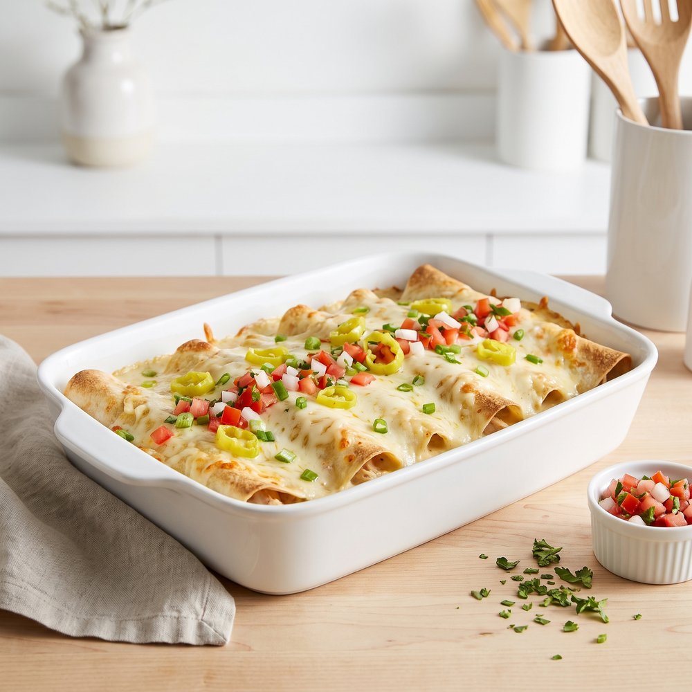 Mississippi Ranch Chicken Enchiladas with Creamy Sauce