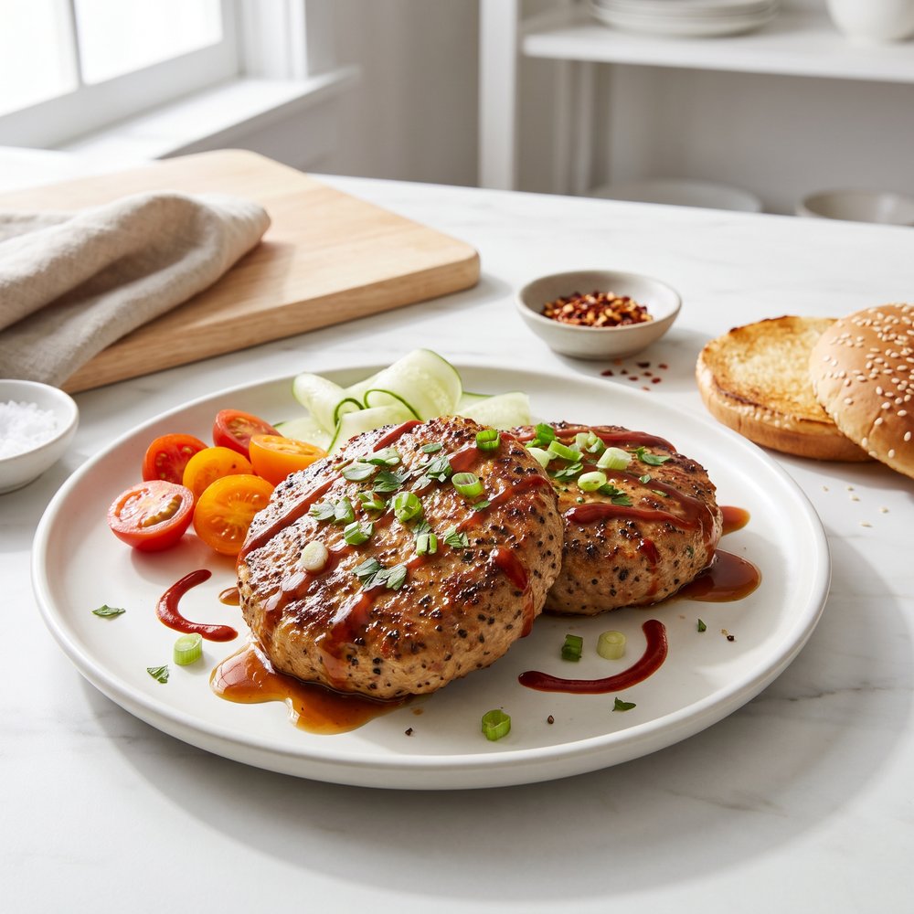 Moist Spicy Turkey Burgers