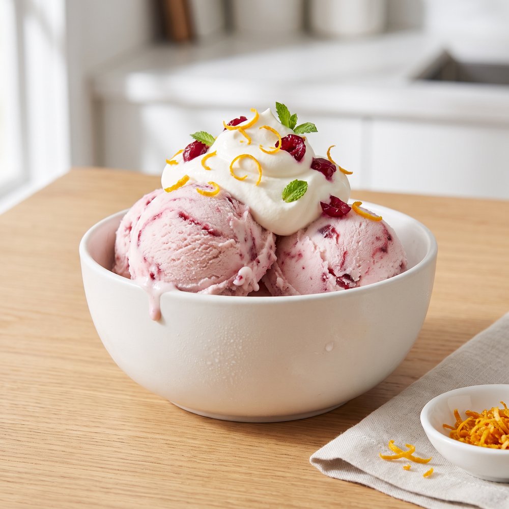 Mom Sawyer's Cranberry Ice Cream