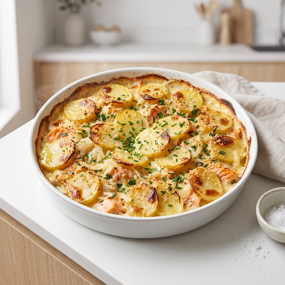 Mom’s Baked Salmon and Potatoes Casserole