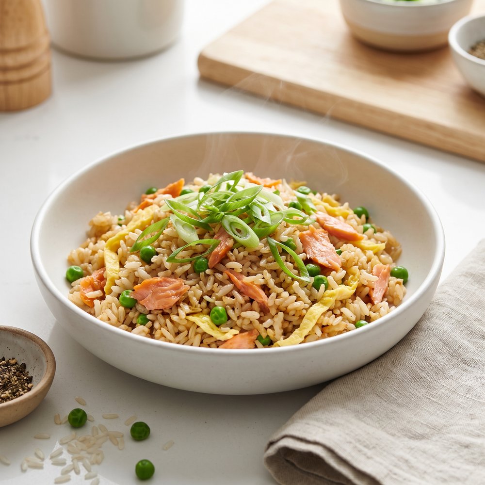 Mom’s Fried Rice with Smoked Salmon