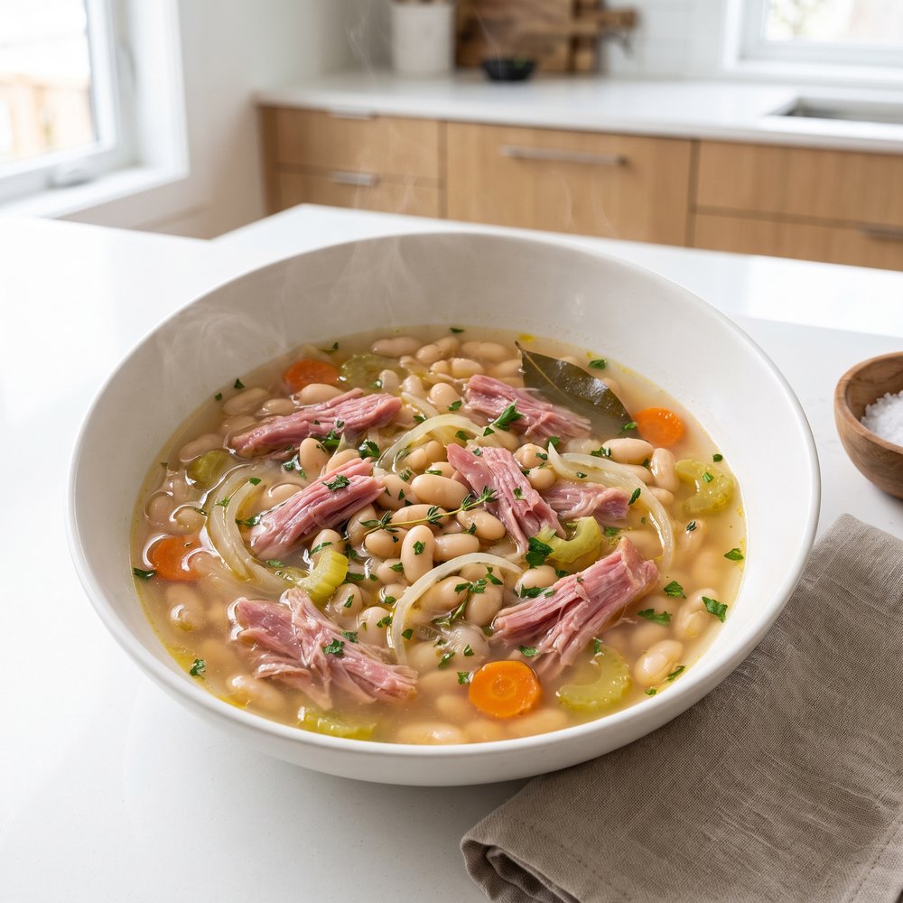 Mom’s Hearty Ham and White Bean Soup