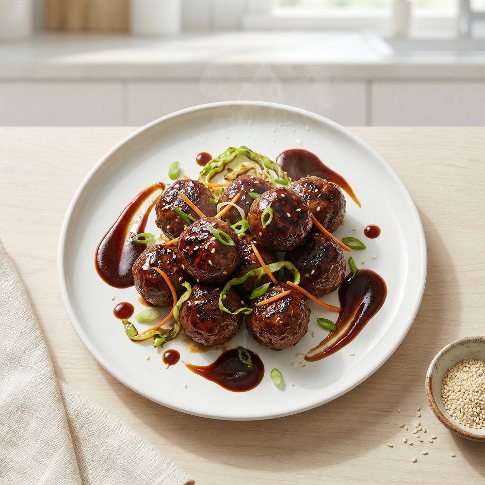 Mongolian-Style Beef and Lamb Meatballs