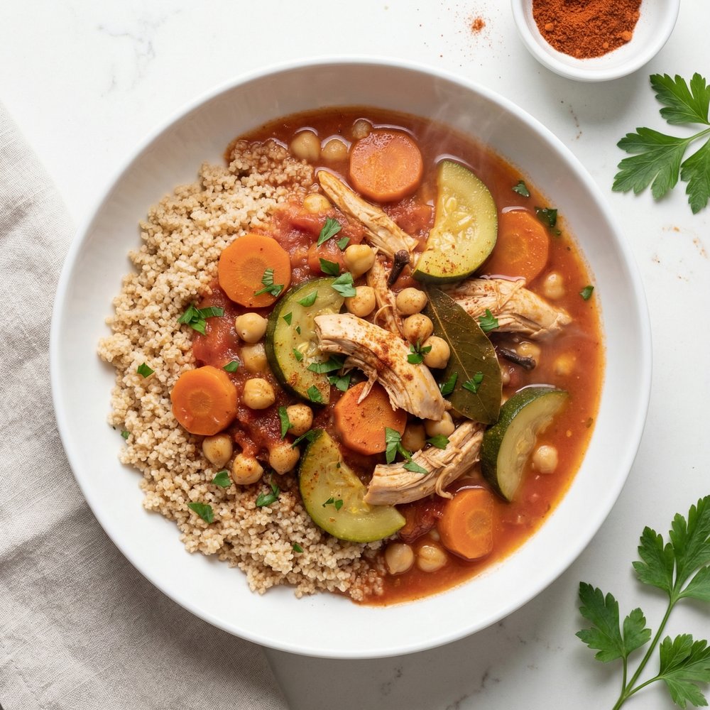 Spiced Moroccan Chicken with Whole-Wheat Couscous
