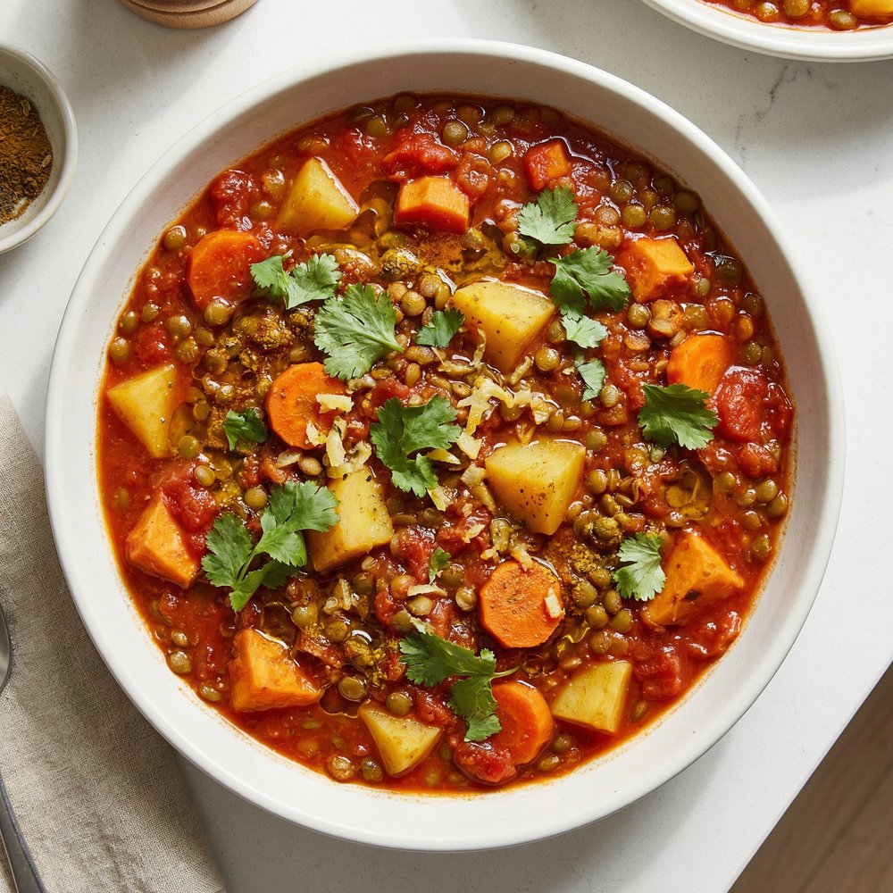 Plant-Based Moroccan Lentil Tagine