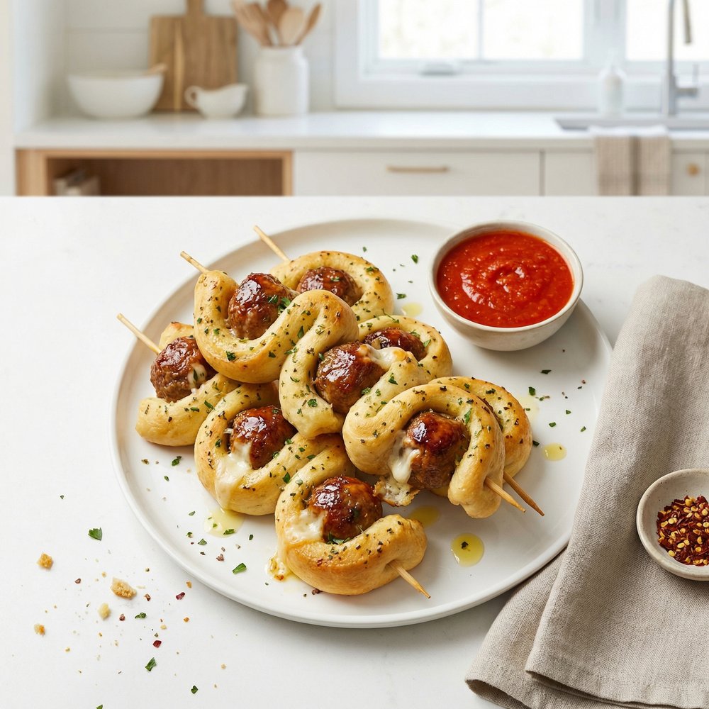 Skewered Meatball Sub Bites