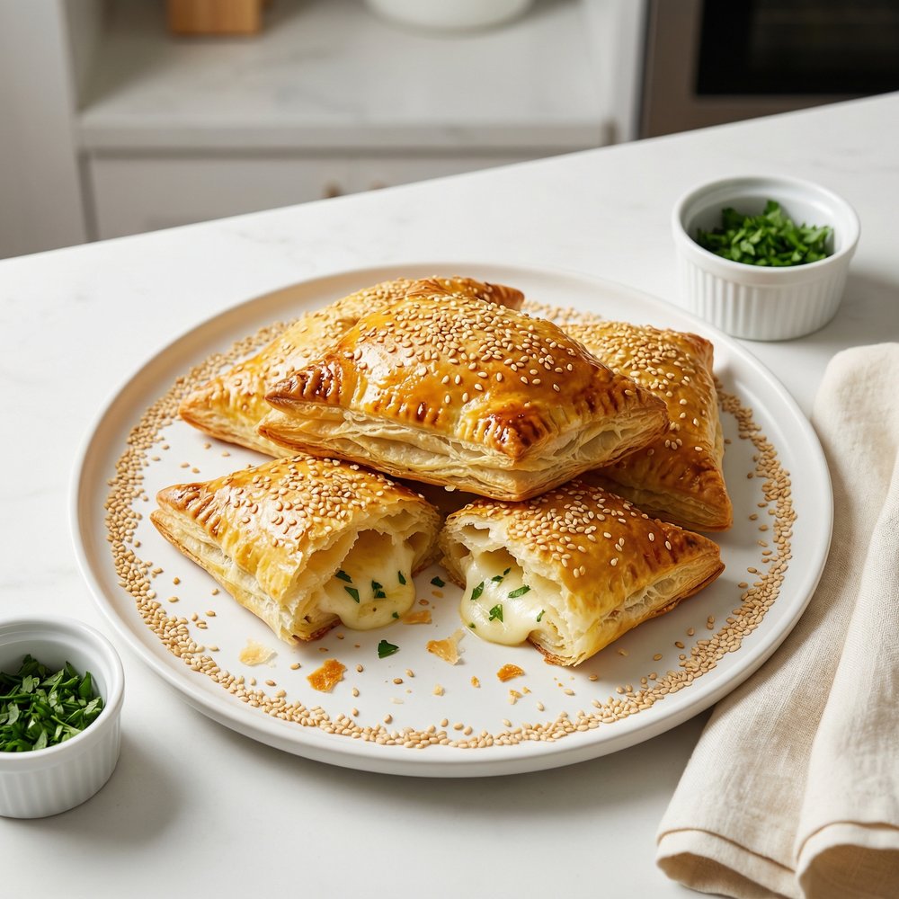 Mozzarella-Filled Puff Pastry Bourekas