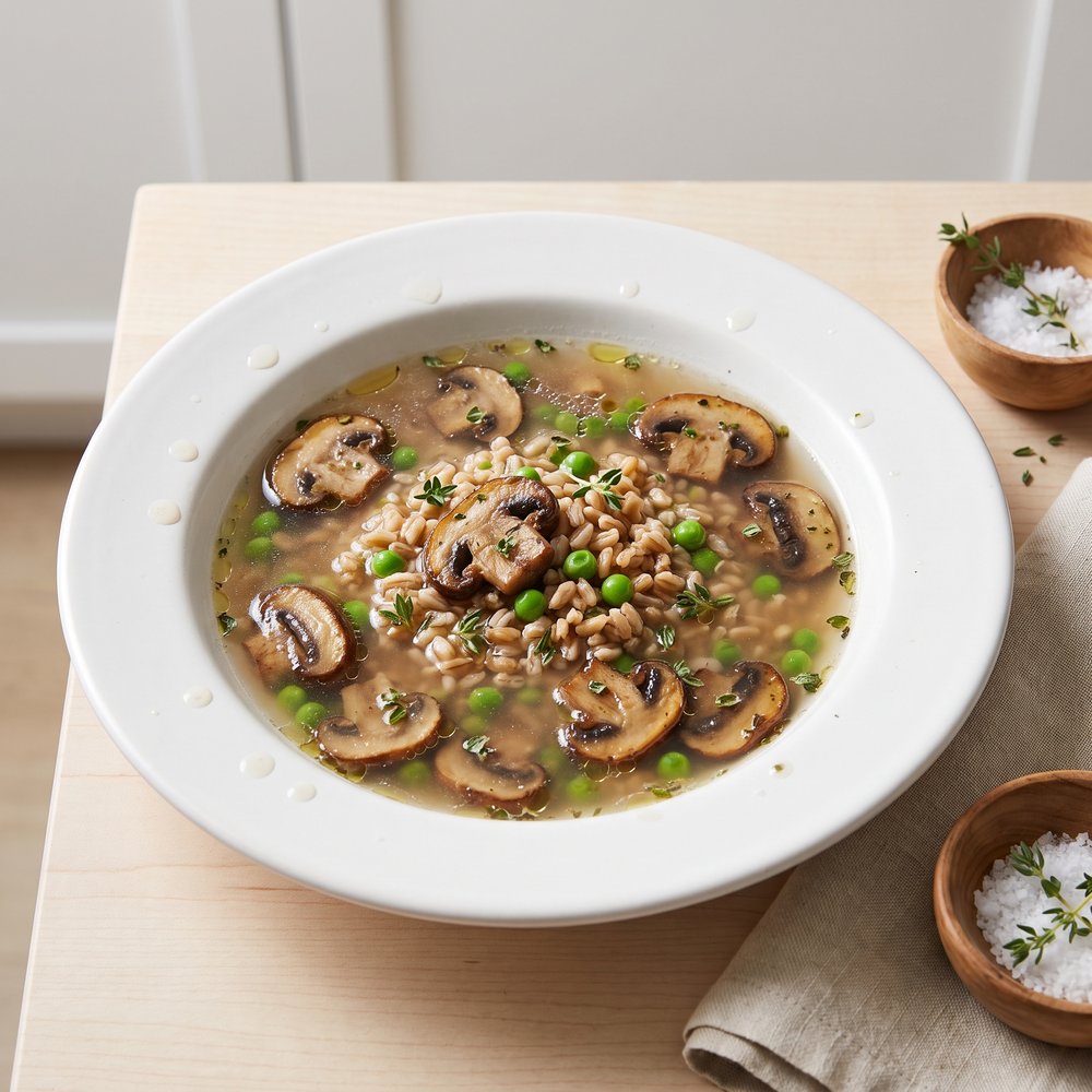 Mushroom and Farro Soup