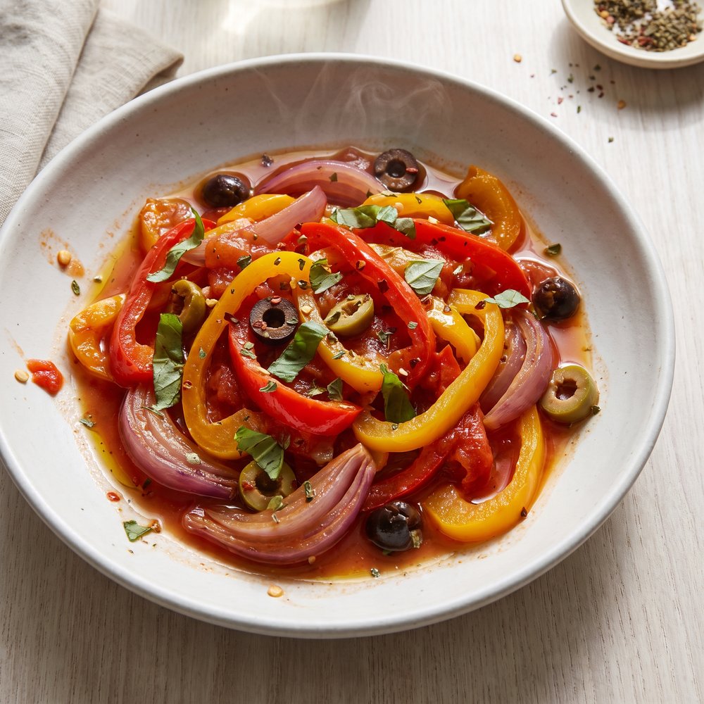 My Sicilian Ex-Mother-in-Law’s Pepper and Olive Peperonata
