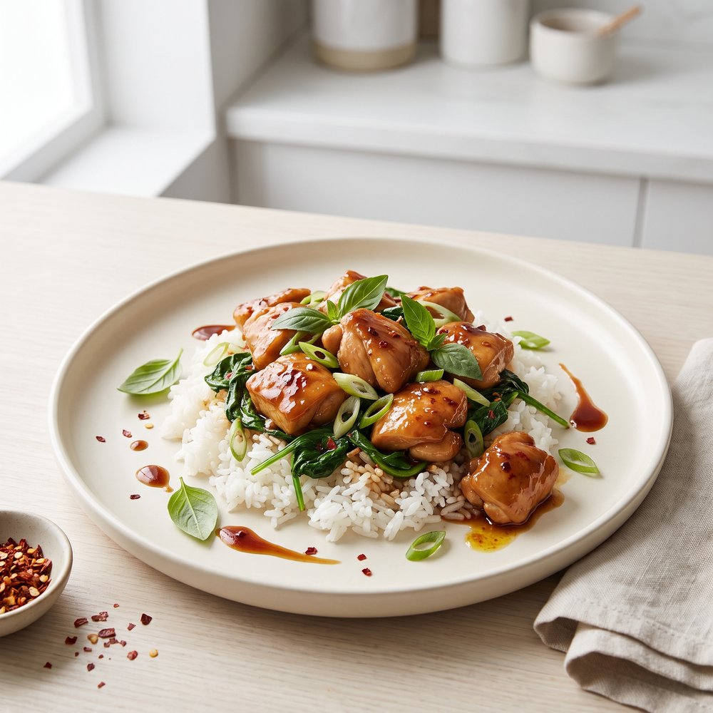 Myra's Thai-Style Basil Chicken Stir-Fry