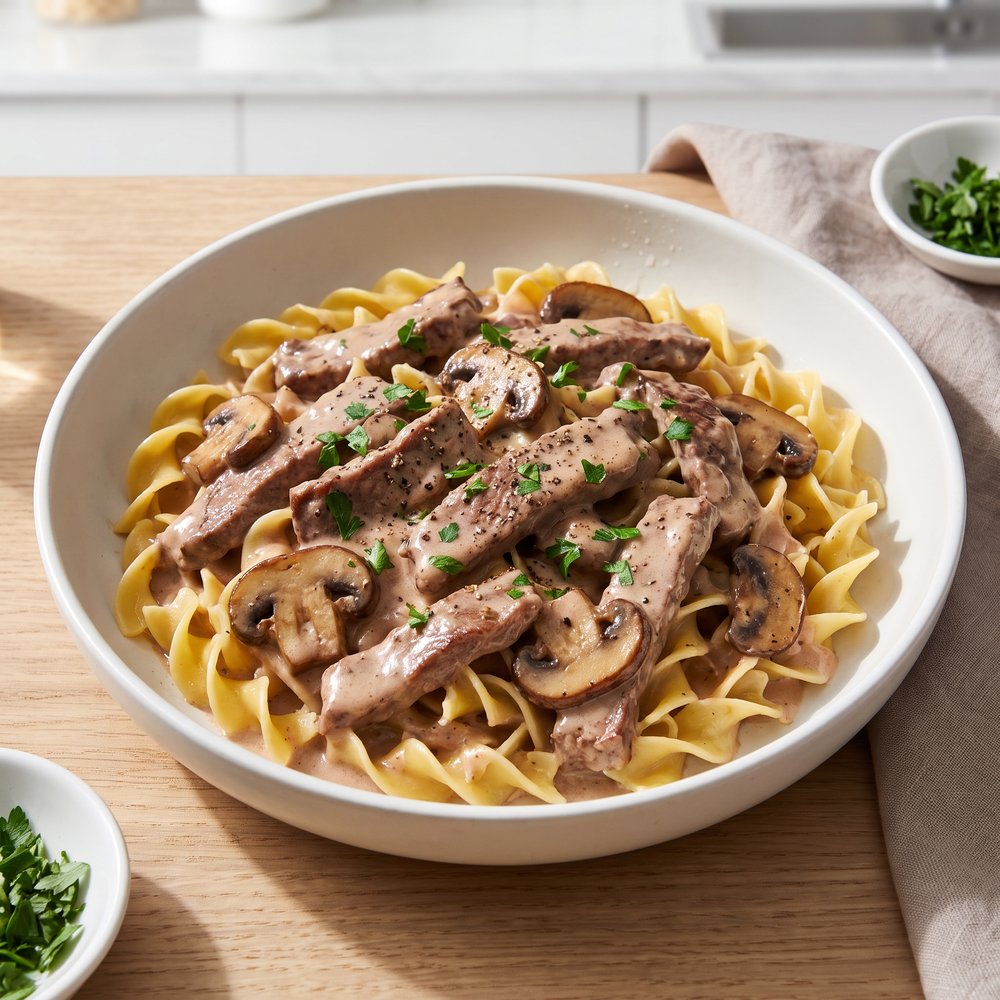 Nana’s Classic Beef Stroganoff