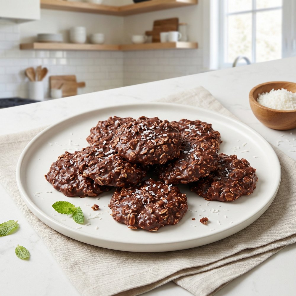 Stovetop Chocolate Coconut No-Bake Cookies