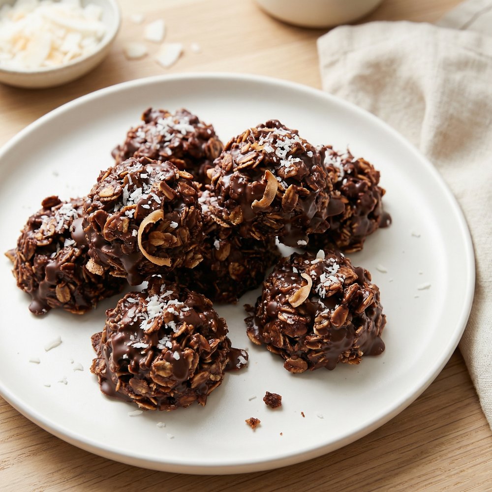 No-Bake Chocolate Oat Macaroons (Peanut-Free)