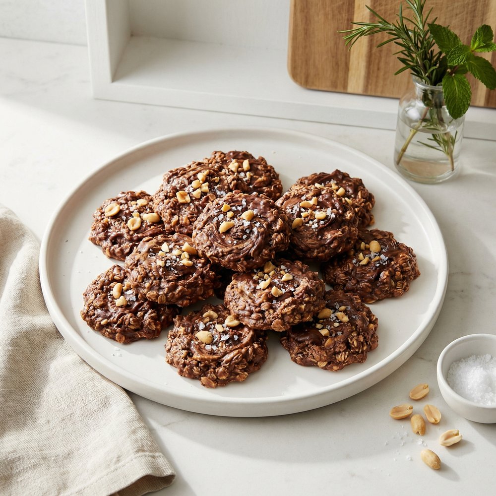 Healthier No Bake Oatmeal Cookies