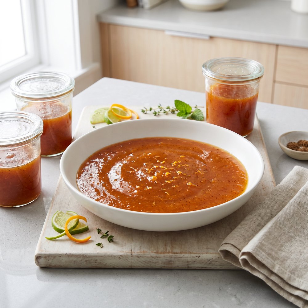 No-Cook Persimmon Freezer Jam