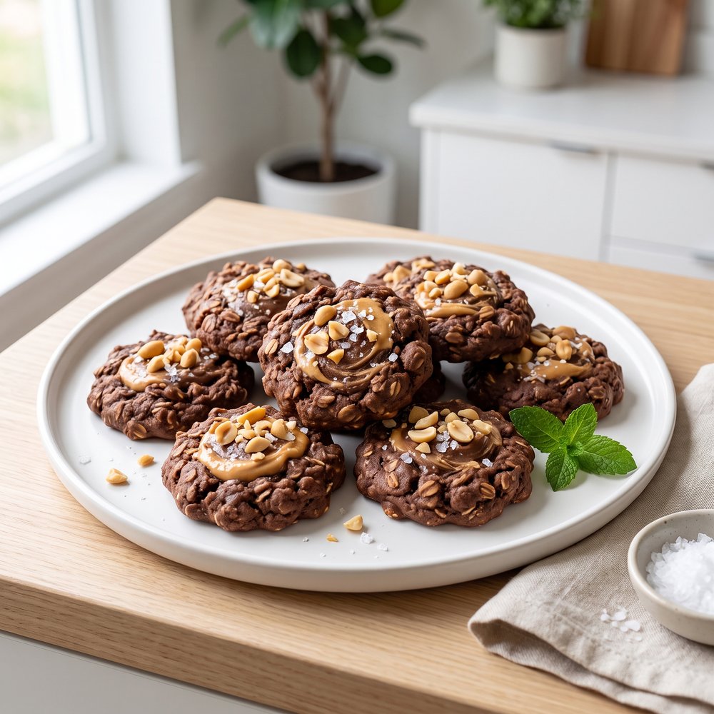No Bake Chocolate Peanut Butter Cookies