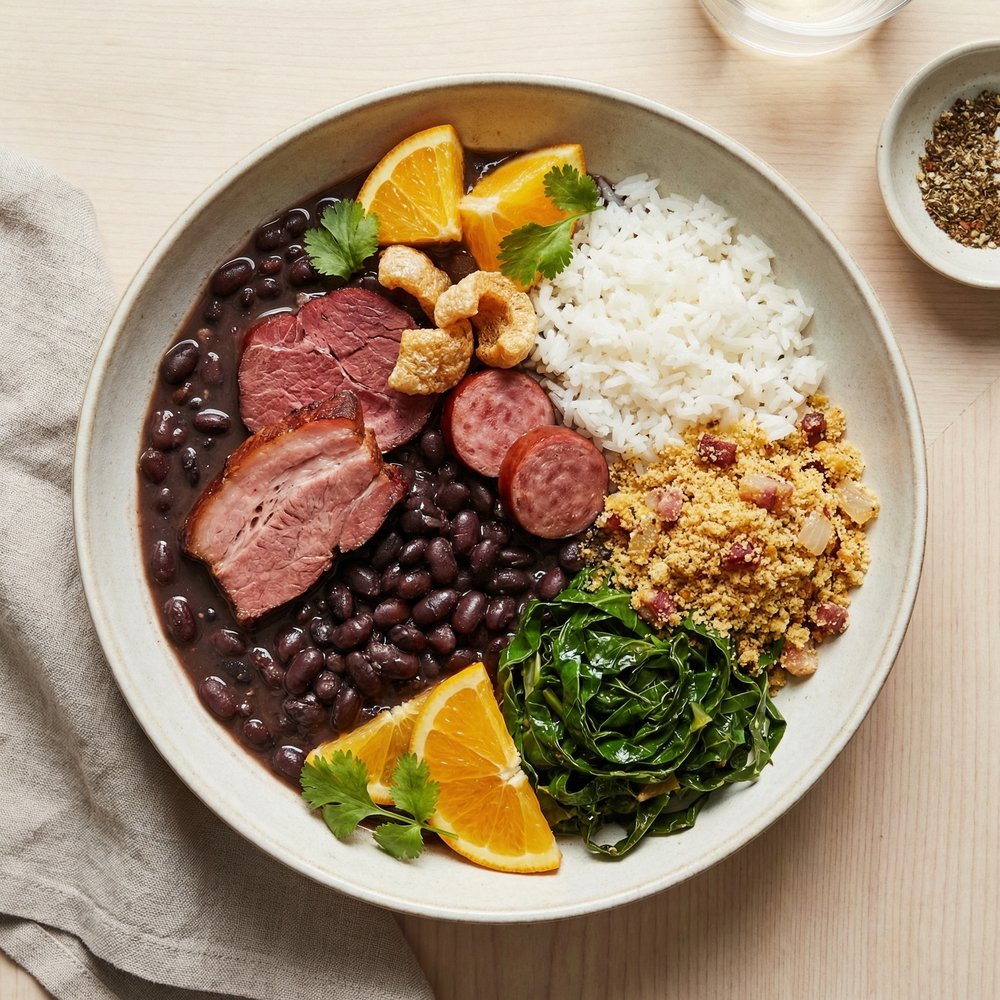 Northeastern Brazil Feijoada (Black Bean and Smoked Meat Stew)