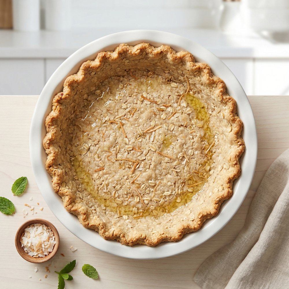 Lightened Oat and Coconut Pie Crust