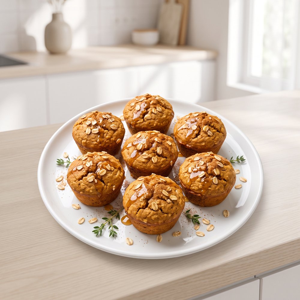 October Oatmeal Pumpkin Muffins