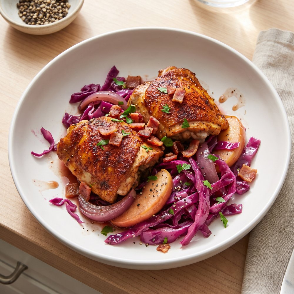 Oktoberfest Chicken and Red Cabbage