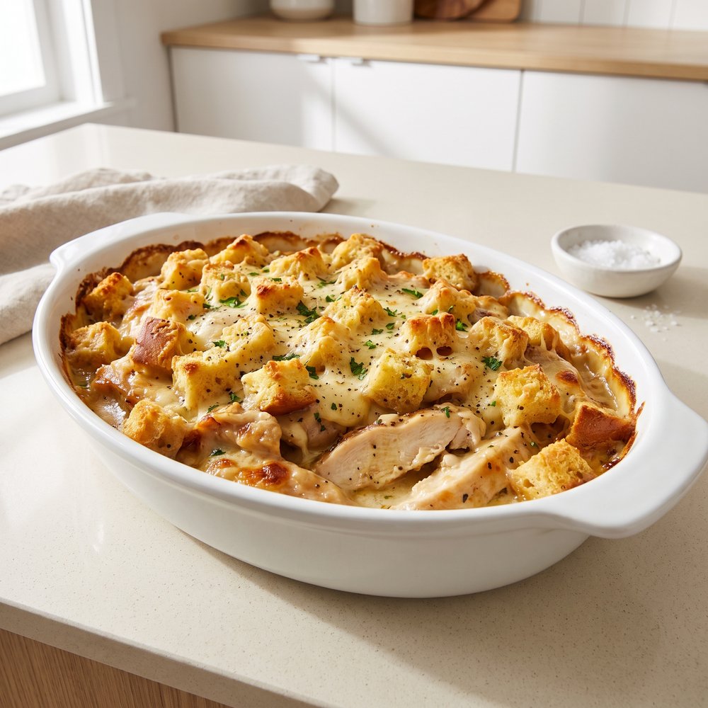 One-Pan Baked Caesar Chicken Casserole