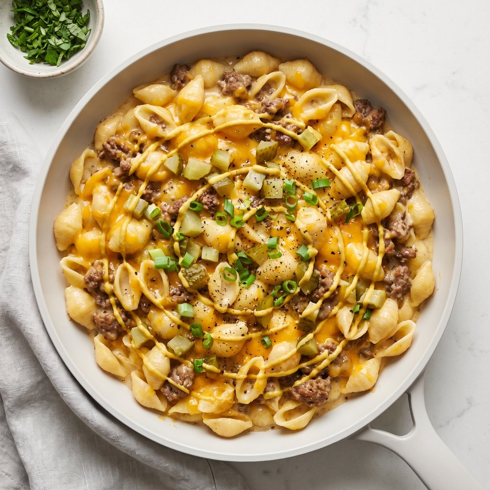 One-Pan Cheeseburger Mac Skillet