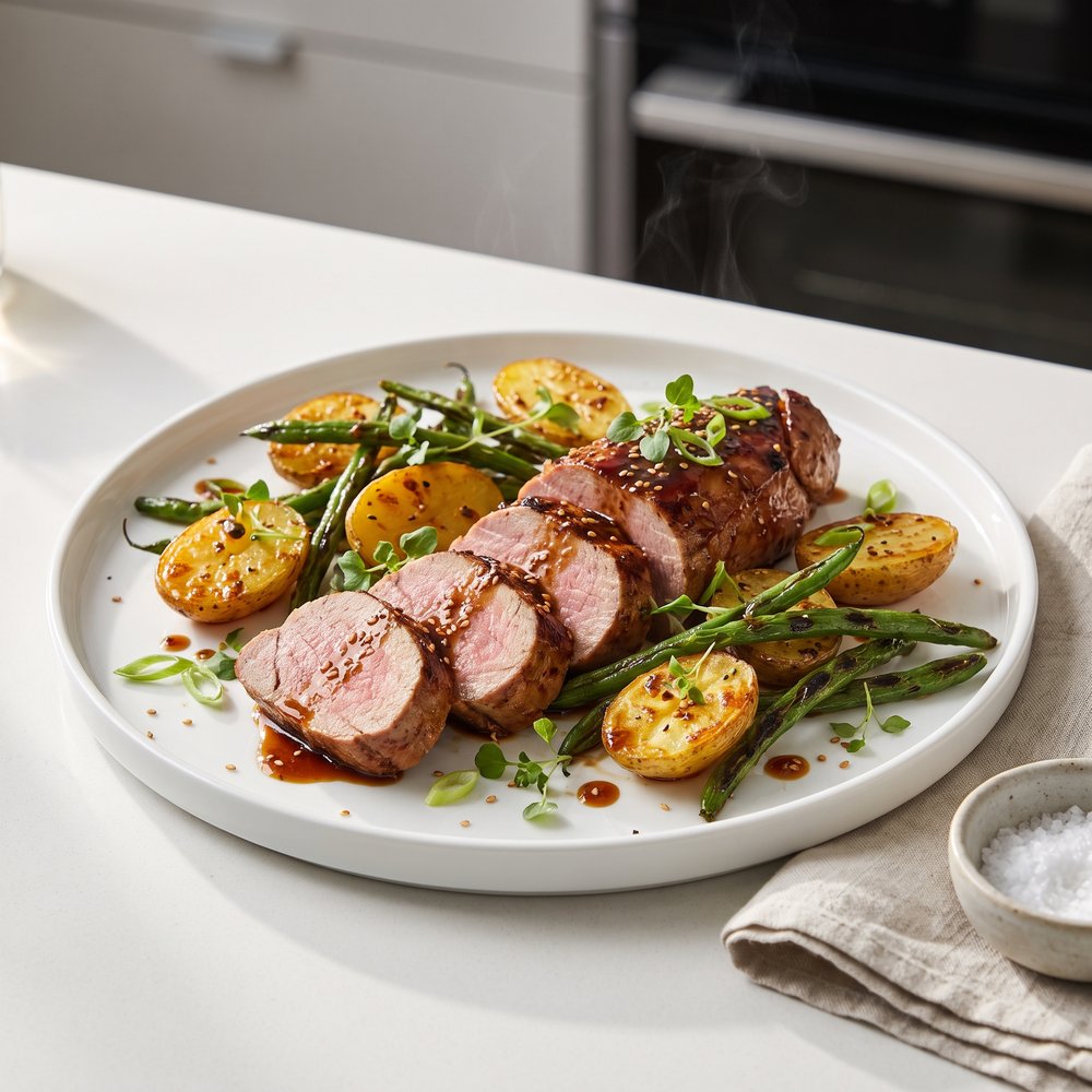 One-Pan Teriyaki Pork Tenderloin with Potatoes
