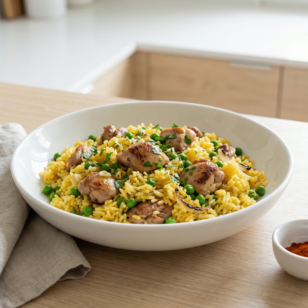 One-Pan Spanish-Style Chicken with Yellow Rice