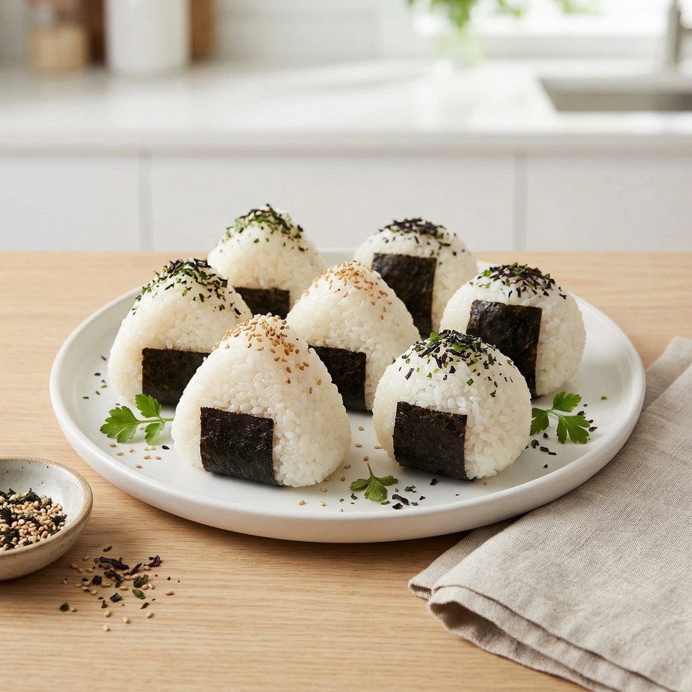 Making Japanese Rice Balls (Onigiri)