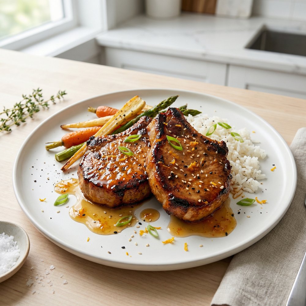Orange-Glazed Pork Chops