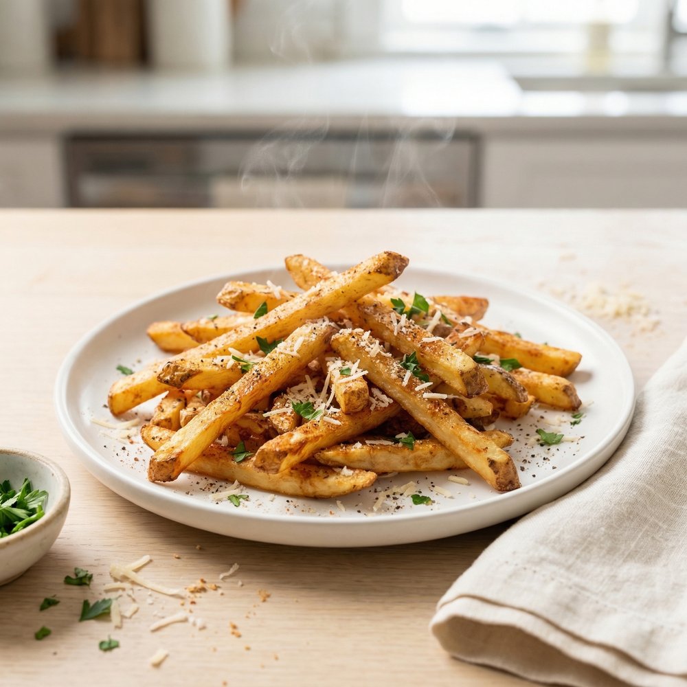 Quick Oven-Roasted Garlic Parmesan Fries